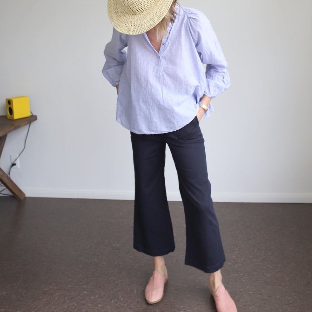COPY - Pietsie Ischia Navy Blue Stretch Crop Trou…